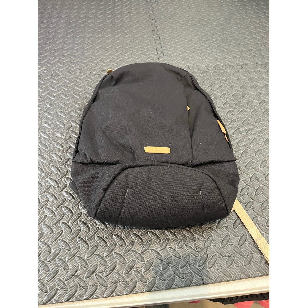 Bellroy Classic Backpack Unisex OS Black Canvas Leather Trim Laptop Pocket - Picture 2 of 12